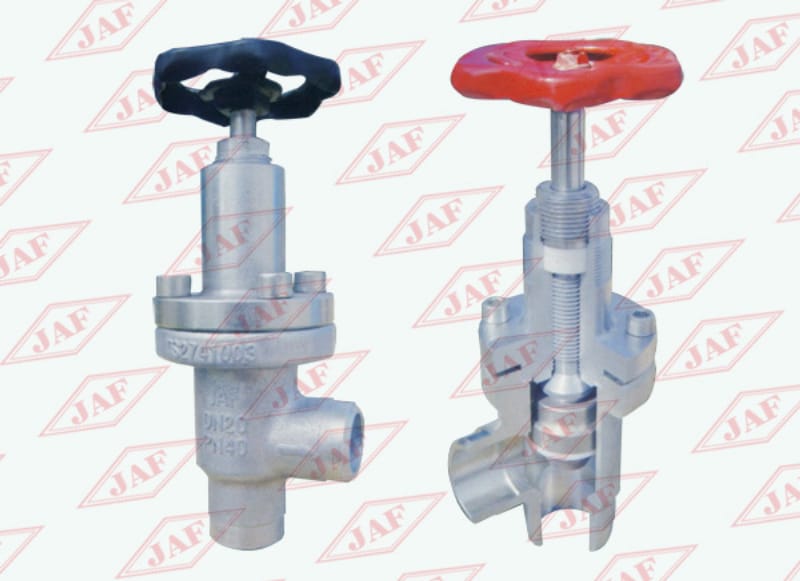 對(duì)焊直角截止閥J64F（B）-25(40）、對(duì)焊直角節(jié)流閥L61F(B)-25(40）